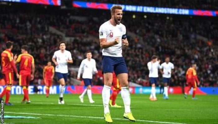 England thrash Montenegro to reach Euro 2020
